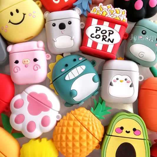 Cartoon For airpods case Silicone Cover For airpods Case Cute Earphone 3D Headphone case Protective