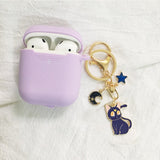 For AirPods 2 Case Korea Cute Bear Cartoon Case air pods luxury Flower Keyring Silicone Earphones Case for apple air pods cover