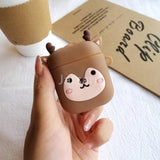 Cartoon Cute Earphone Case For AirPod 2 1 case Silicone Charging Headphones Case for airpods case Protective soft Cover new year