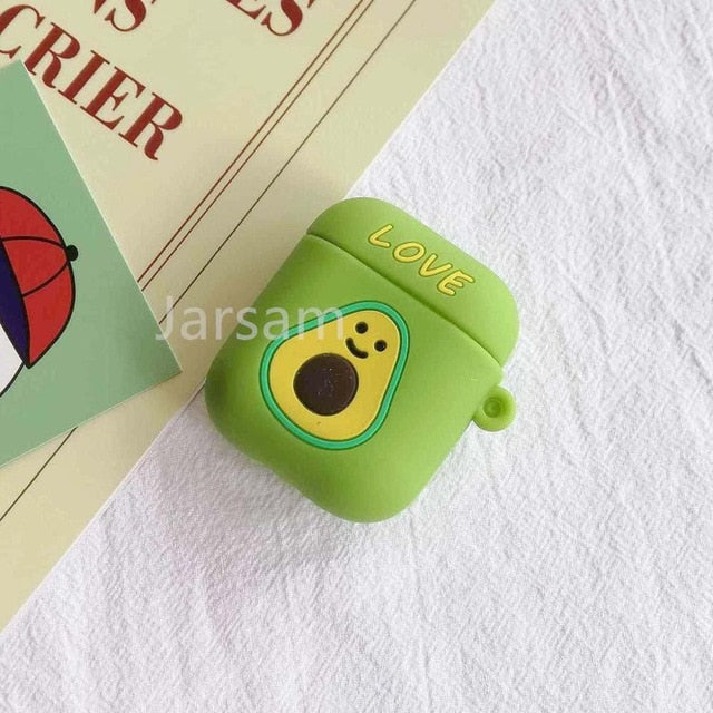 Cartoon Cute Earphone Case For AirPod 2 1 case Silicone Charging Headphones Case for airpods case Protective soft Cover new year