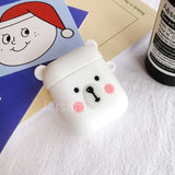 Cartoon Cute Earphone Case For AirPod 2 1 case Silicone Charging Headphones Case for airpods case Protective soft Cover new year