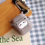 Cartoon Cute Earphone Case For AirPod 2 1 case Silicone Charging Headphones Case for airpods case Protective soft Cover new year