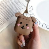 Cartoon Cute Earphone Case For AirPod 2 1 case Silicone Charging Headphones Case for airpods case Protective soft Cover new year
