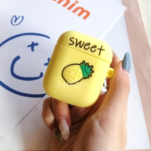 Cartoon Cute Earphone Case For AirPod 2 1 case Silicone Charging Headphones Case for airpods case Protective soft Cover new year