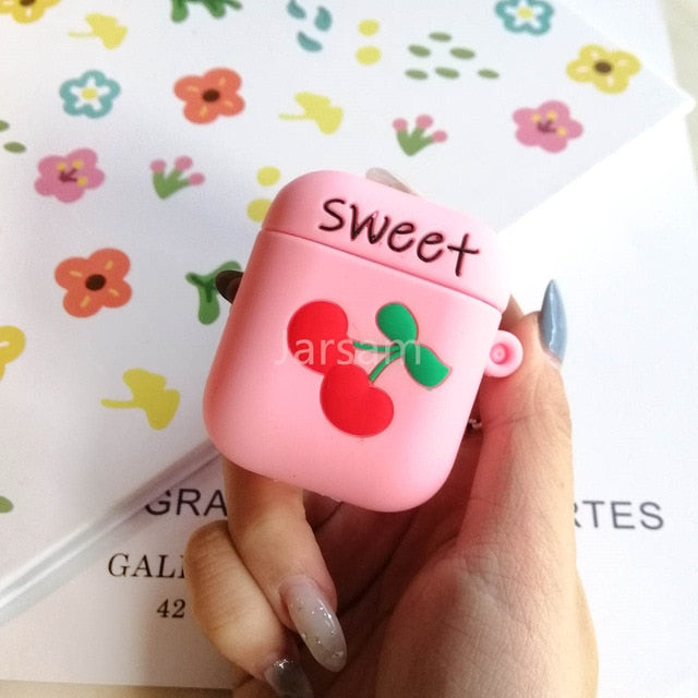 Cartoon Cute Earphone Case For AirPod 2 1 case Silicone Charging Headphones Case for airpods case Protective soft Cover new year