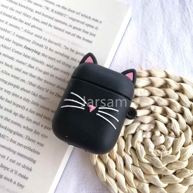 Cartoon Cute Earphone Case For AirPod 2 1 case Silicone Charging Headphones Case for airpods case Protective soft Cover new year