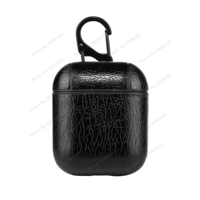 PU Leather Case for Airpods Pro Luxury Protective Cover with Anti-lost Buckle for Air Pods 2 1 3 Headphone Earpods Fundas