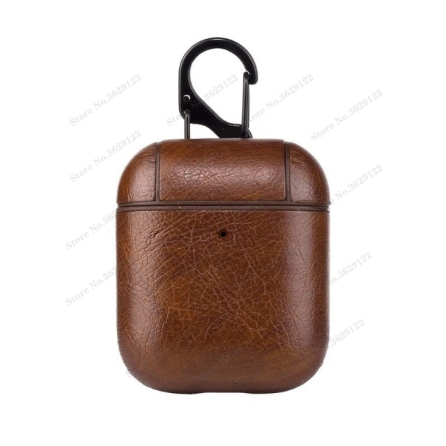 PU Leather Case for Airpods Pro Luxury Protective Cover with Anti-lost Buckle for Air Pods 2 1 3 Headphone Earpods Fundas