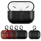 PU Leather Case for Airpods Pro Luxury Protective Cover with Anti-lost Buckle for Air Pods 2 1 3 Headphone Earpods Fundas