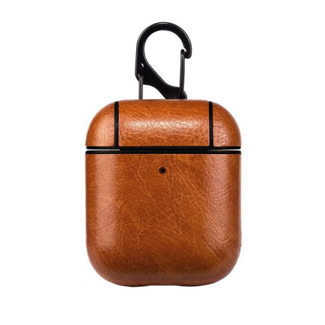 PU Leather Case for Airpods Pro Luxury Protective Cover with Anti-lost Buckle for Air Pods 2 1 3 Headphone Earpods Fundas