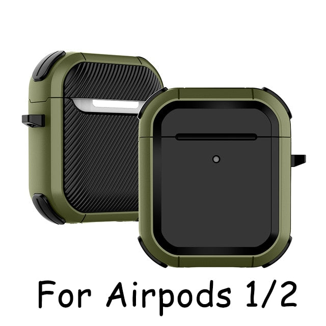 2021 Cover For Airpods pro Case TPU PC Anti-fall Cover For Apple AirPods 3 2 Case Accessories Wireless Earphone With Keychain