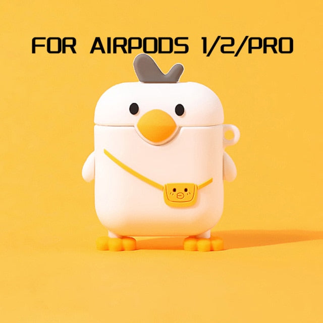 3D Dragon Earphone Case for AirPods Pro Case Silicone Cartoon Duck Headphones Cover for AirPods 3 2 Case Wireless Charging Cover